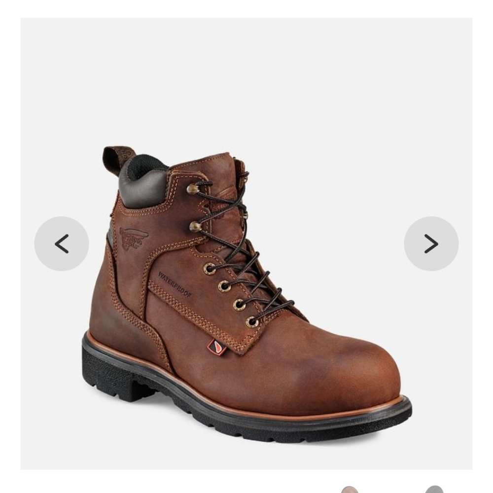 Red wing 6in steel toe boots